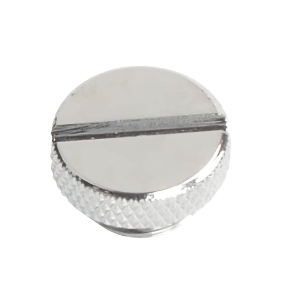 Dracaena.io 6 Pack G1/4" Thread, Thin Water Stop Plug Fitting with Coin Slot for Computer Water Cooling System, Durable Brass/Copper Material, Silver