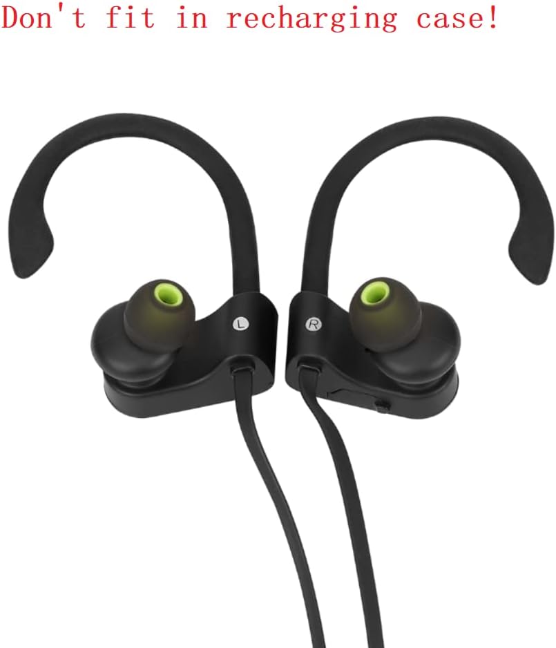 Earbuds Replacement Tips Silicone Earbud Tips Ear Gels Fit for Inner Hole from 3.8mm - 5.1mm Earphones 9 Pairs S/M/L Black-Green