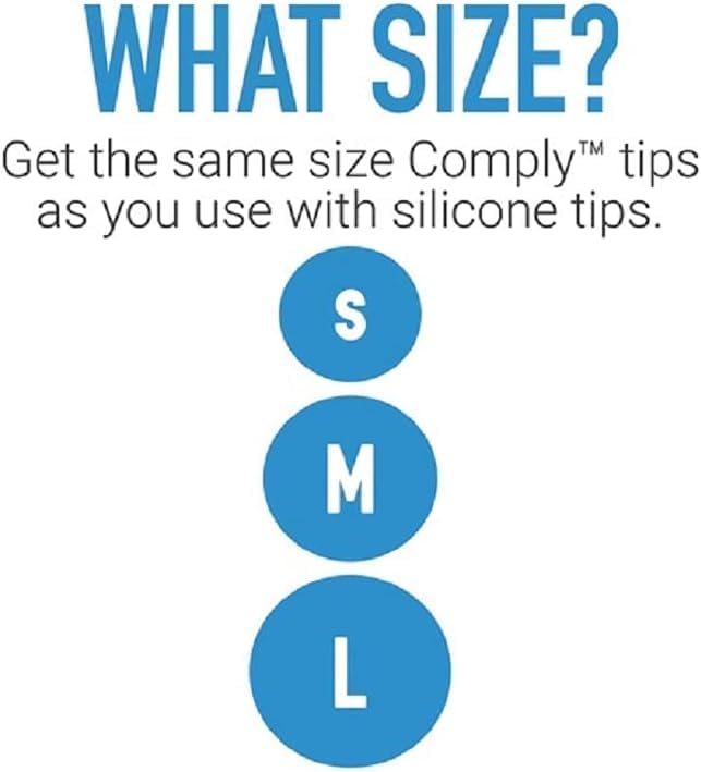 Comply P-Series | Memory Foam Replacement Ear Tips Designed for Etymotic, NuForce, ISOtunes PRO, Q-Jays, & More | Superior Noise Isolation, Ultimate Comfort, Secure Fit | Black (S/M/L) (3 Pairs)