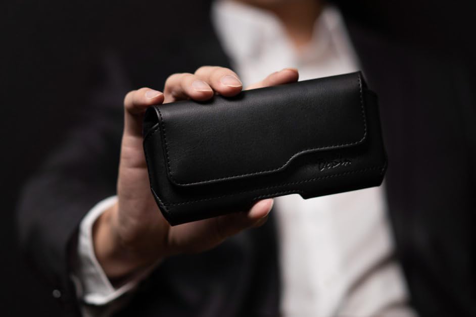 DeBin Holster for iPhone 17 17 Pro 16 Pro 16e 15 15Pro 14 13 12 11 Xs 10 X XR – Cell Phone Belt Holder Case with Clip for Men Women Pouch (Fits Protective Cover on) Black