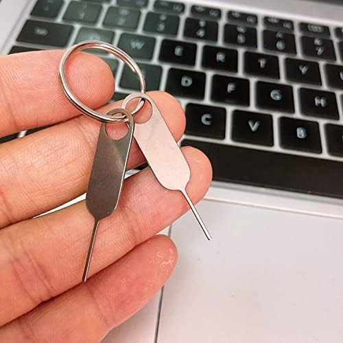 6 Pack Eaglewireless Universal Sim SD Card Tray Opening Security Door Bell Reset Removal Tool Eject Pin for iPhone Google Pixel Samsung Motorola Phones (Pack of 6, Key Ring is not Included)