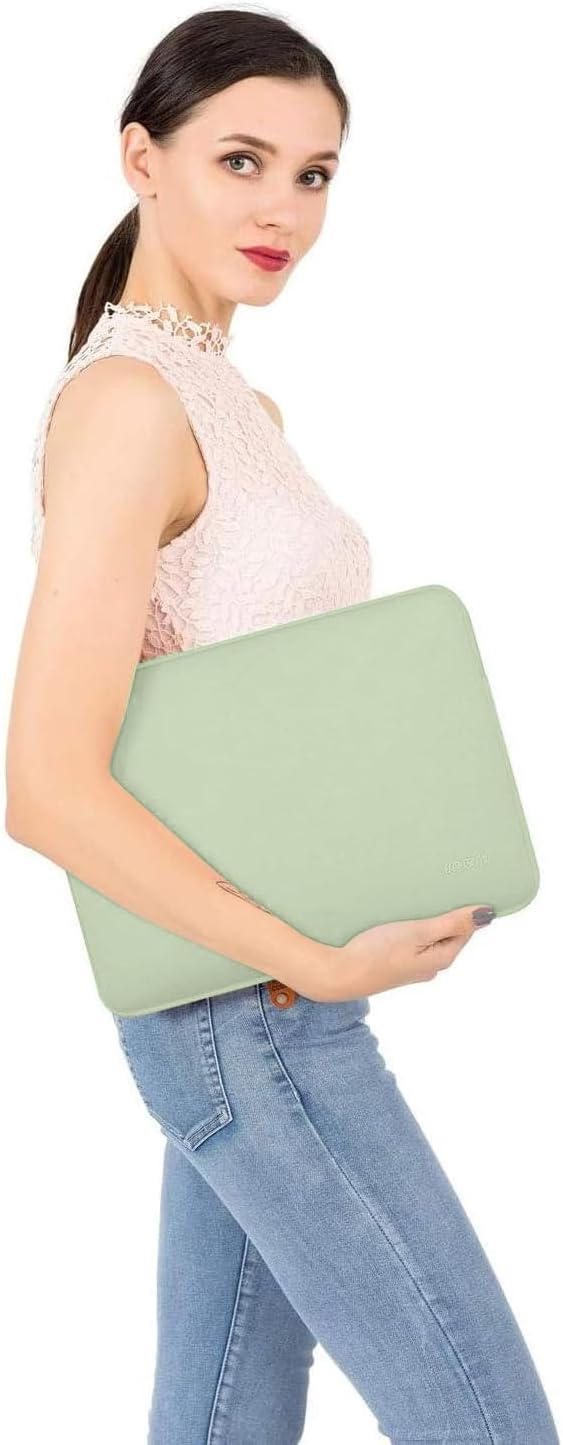 MOSISO Laptop Case 13.3 inch, 13-13.3 inch Laptop Sleeve Bag Compatible with MacBook Air/Pro 13 / Pro 14, HP Dell ASUS Lenovo Notebook, Neoprene Computer Sleeve Bag with Small Case, Sage Green