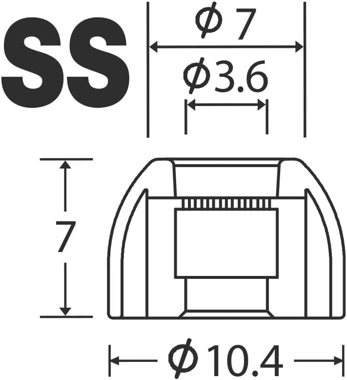 AZLA SednaEarfit XELASTEC 2 (SS) - Earbud Tips for Wireless Headphones - Noise Canceling Earbuds Replacement Tips - Eartips Compatible with Sony, Samsung, Beats, JLab, Skullcandy, Sennheiser