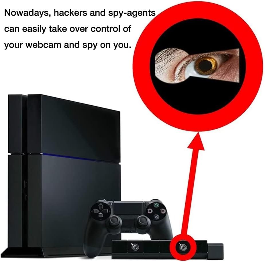 Laptop Camera Cover Slide, Computer Camera Cover Slide Large Size Webcam Cover Slide for MacBook Pro Cute Pattern Design Protecting Privacy Security Ultrathin 3 Pack for Laptop Desktop PC (Black)