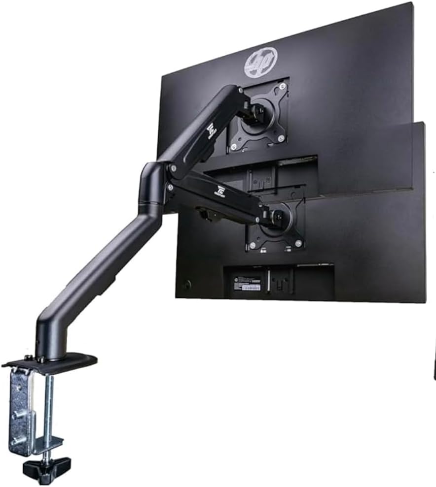 Dell 24" FHD VA Monitor with 5 ms Response Time, Flicker Free & Anti-Glare Display, VESA Mount(100x100mm), 1 x DisplayPort, VGA, Home & Business, Black (2025 Latest Model) & Ergoflexy Single Mount Arm