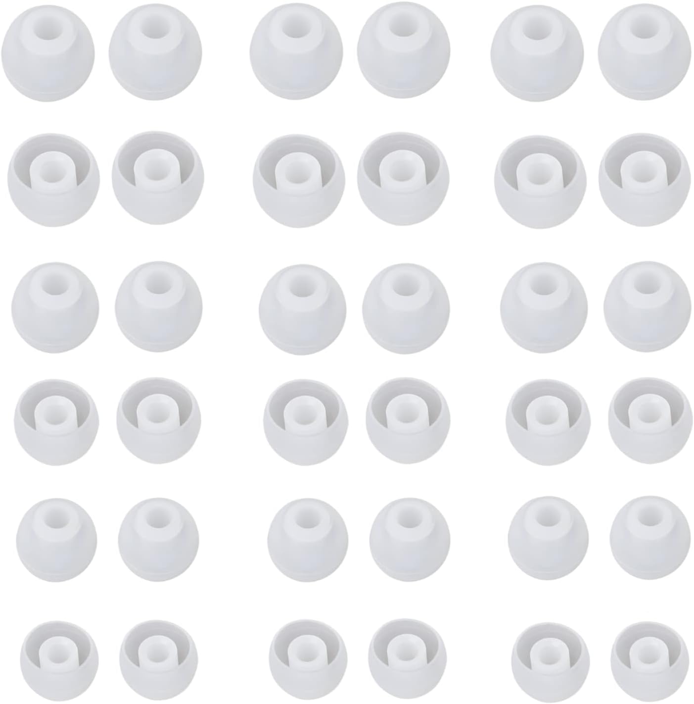 Earbud Replacement Tips Silicone Earbud Tips Earbuds Cushions for Fit Most in-Ear Earbuds(Inner Hole 3.8mm -5.5mm) Headphone Rubber Tips Eartips 18 Pairs S M L