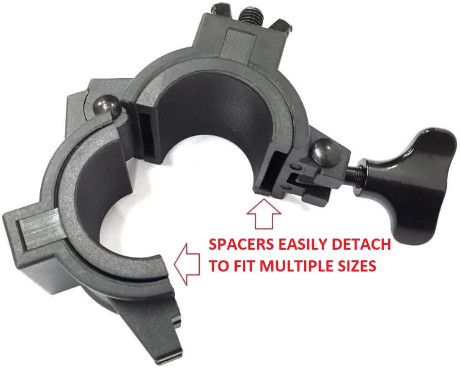 5 Pack Stage Light Clamps for DJ Lighting Products Par Light Plastic O Clamp Fits Size Pipe Diameter: 1.5" and 2"