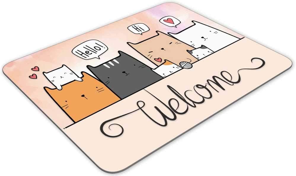 Gaming Mouse Pad, Cute Cartoon Cat Rectangle Mouse Pad Size(9.84"x7.87")