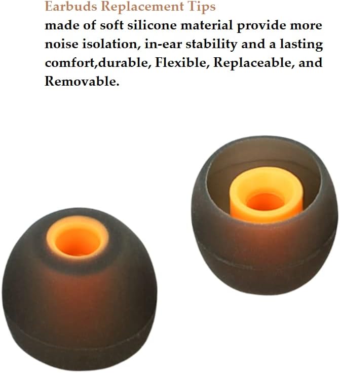 Earbud Silicone Ear Tips Earbuds Replacement Ear Tips Gels Bud for Popular in-Ear Headphones Other Inner Hole from 3.8mm - 5.1mm Earphones 9 Pairs S/M/L