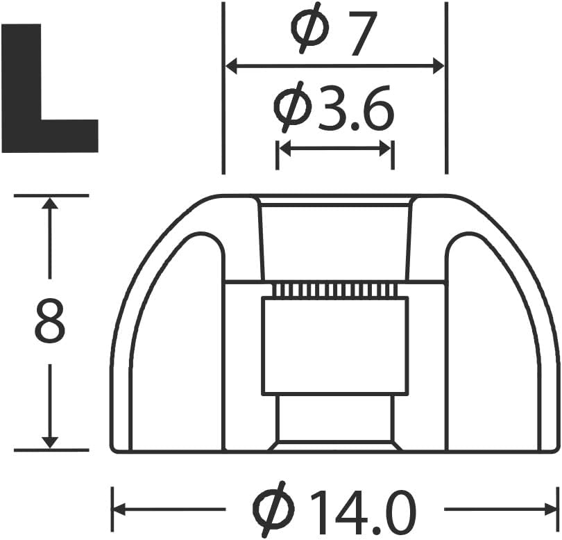 AZLA SednaEarfit XELASTEC 2 (L) - Earbud Tips for Wireless Headphones - Noise Canceling Earbuds Replacement Tips - Eartips Compatible with Sony, Samsung, Beats, JLab, Skullcandy, Sennheiser