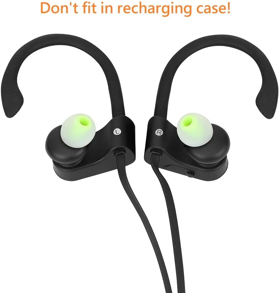 Earbuds Replacement Tips Silicone Earbud Tips Ear Gels Fit for Inner Hole from 3.8mm - 5.1mm Earphones 9 Pairs S/M/L Clear Green