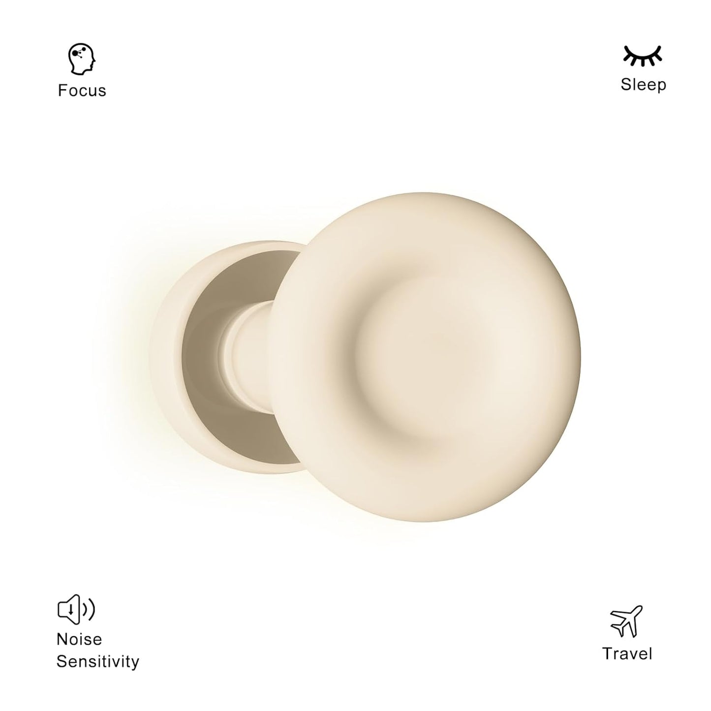 Ear Plugs for Sleeping Noise Reduction Reuseable, Concerts, Focus, Travel, Work, High Fidelity – 7 Pairs Eartips – Flexible Soft – Touch – NRR of 24 and 27 dB Noise Cancelling (Skin)