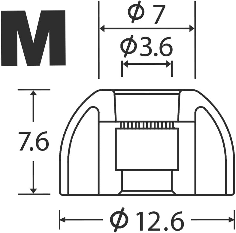 AZLA SednaEarfit XELASTEC 2 (M) - Earbud Tips for Wireless Headphones - Noise Canceling Earbuds Replacement Tips - Eartips Compatible with Sony, Samsung, Beats, JLab, Skullcandy, Sennheiser