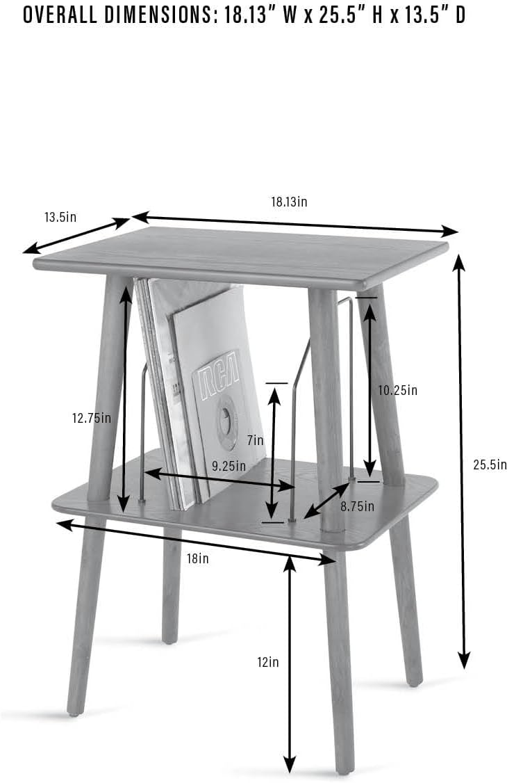 Crosley Manchester Record Player Stand, Media Console with Vinyl Storage, Modern Home Organizer, Paprika