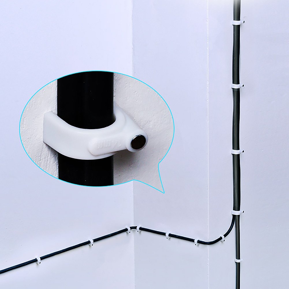 200 Pack Nail in Cable Clips Ethernet Cable Nails Tacks Clips 7mm for Cat6 Cable - White