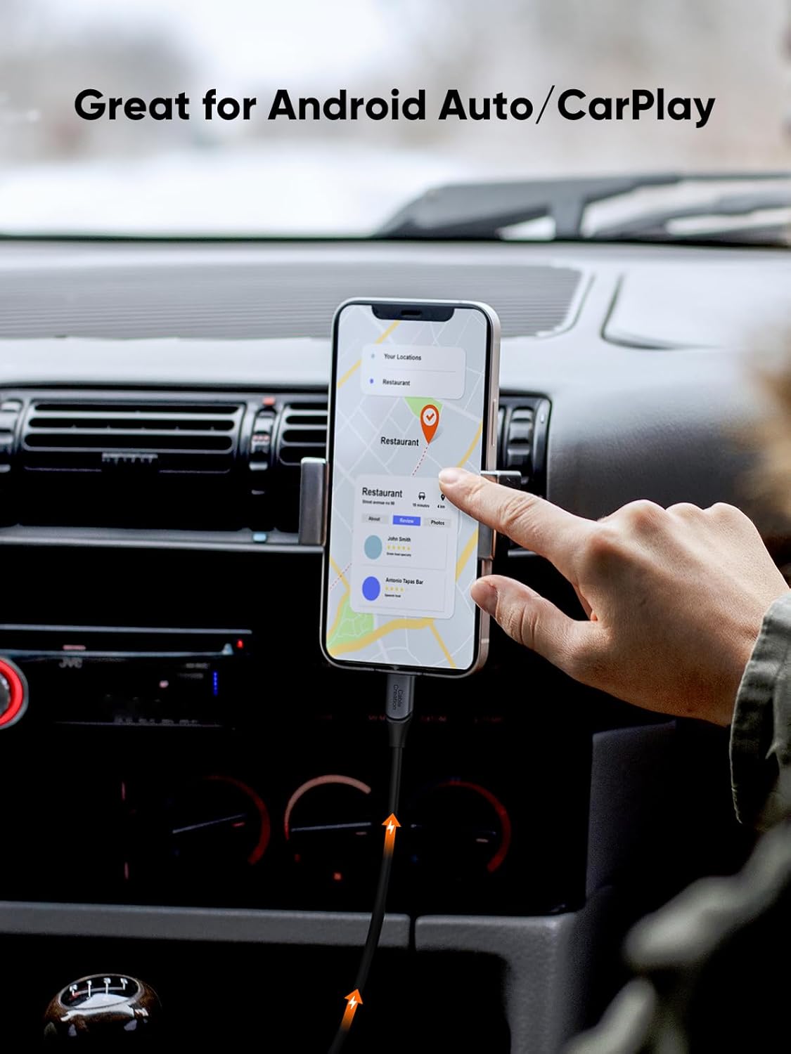 CableCreation USB C to USB A Cable 5FT, USB 3.1 USB 3.2 Gen2 10Gbps USB A to C Data Cable, Android Auto 3A for USB C External SSD MacBook Pro iPad, Galaxy S24/S23+, iPhone 16/15, 1.5m