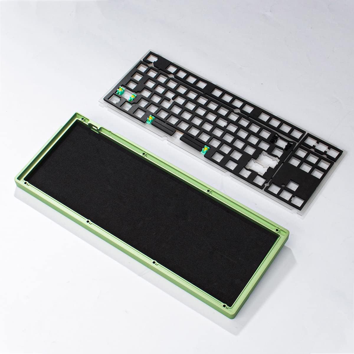 Mintcaps 2-Piece Keyboard Sound Dampening Set - 87 Layout Silencer Pad Gasket EVA Foam for Mechanical Keyboard Switches