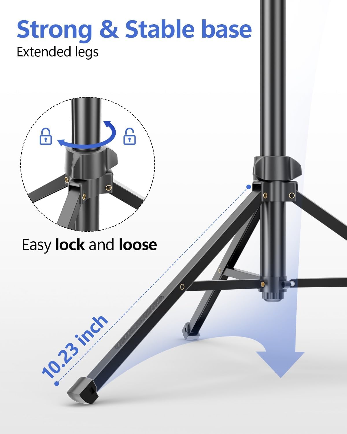 EMART 62’’ Cell Phone Tripod Stand, Adjustable Floor Cellphone Tri Pod Holder with Remote for iPhone and Android, Portable Compact Smartphone Selfie Stick for Video Recording Camera Ring Light Filming