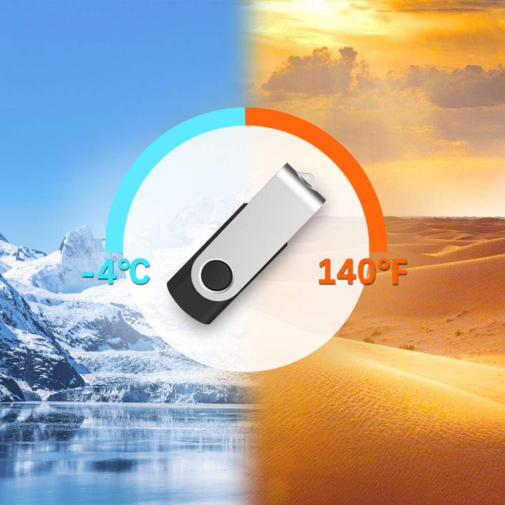 KEXIN 2GB 100 Pack USB Flash Drive - Thumb Drive with LED Indicator - Black