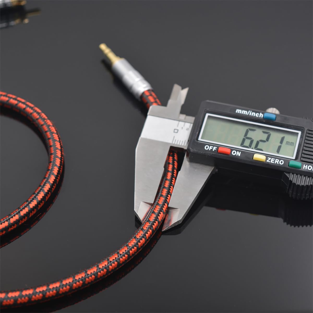 Audiophile High Purity Copper Aux Audio Cable 3.5mm Male to 3.5mm Male Audio Auxiliary Cord Gold-Plated Stereo HiFi Adapter Cable (Straight to Straight, 9.8ft/3m)