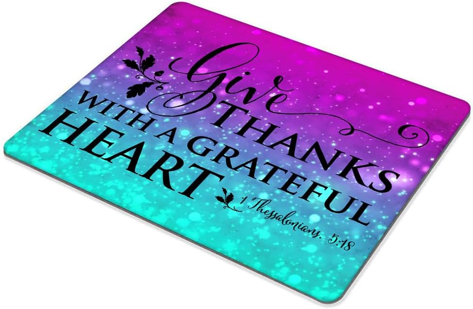 Inspirational Quote,Grateful Heart Mouse pad Customized Mousepad Non-Slip Rubber Base Mouse Pads for Computers Laptop Office Desk Accessories Mouse pad