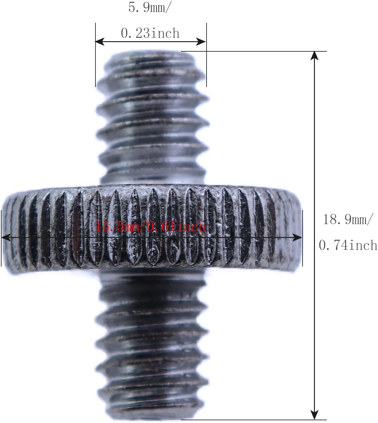 5PCS 1/4 Inch-20 to 1/4 Inch-20 Dual Head Adapter - Male to Male Metal Tripod Screw Adapter
