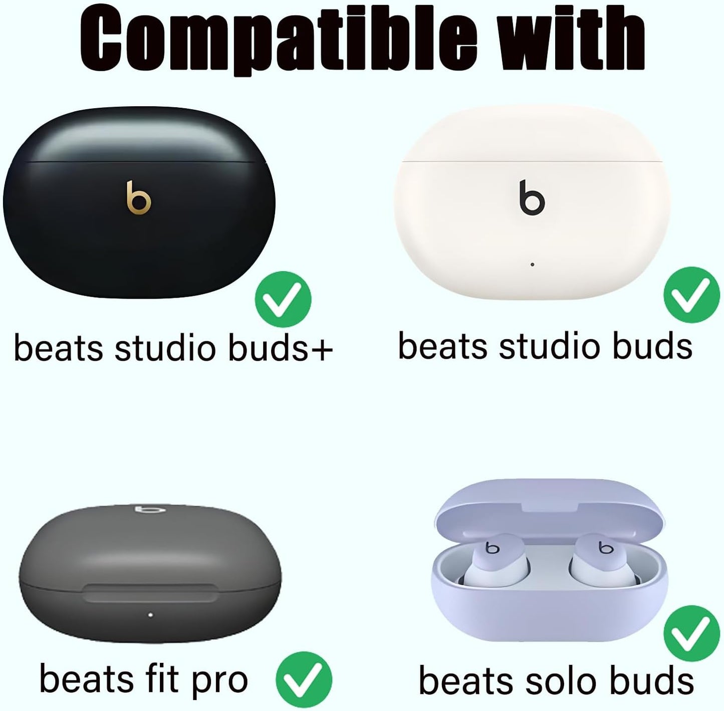 Double Flange Ear Tips for Beats Studio Buds Replacement Earbuds Tips for Beats Studio Buds+/Fit Pro/Solo Buds Earbuds Fit Beats Earbuds, 6 Pairs LMS Black