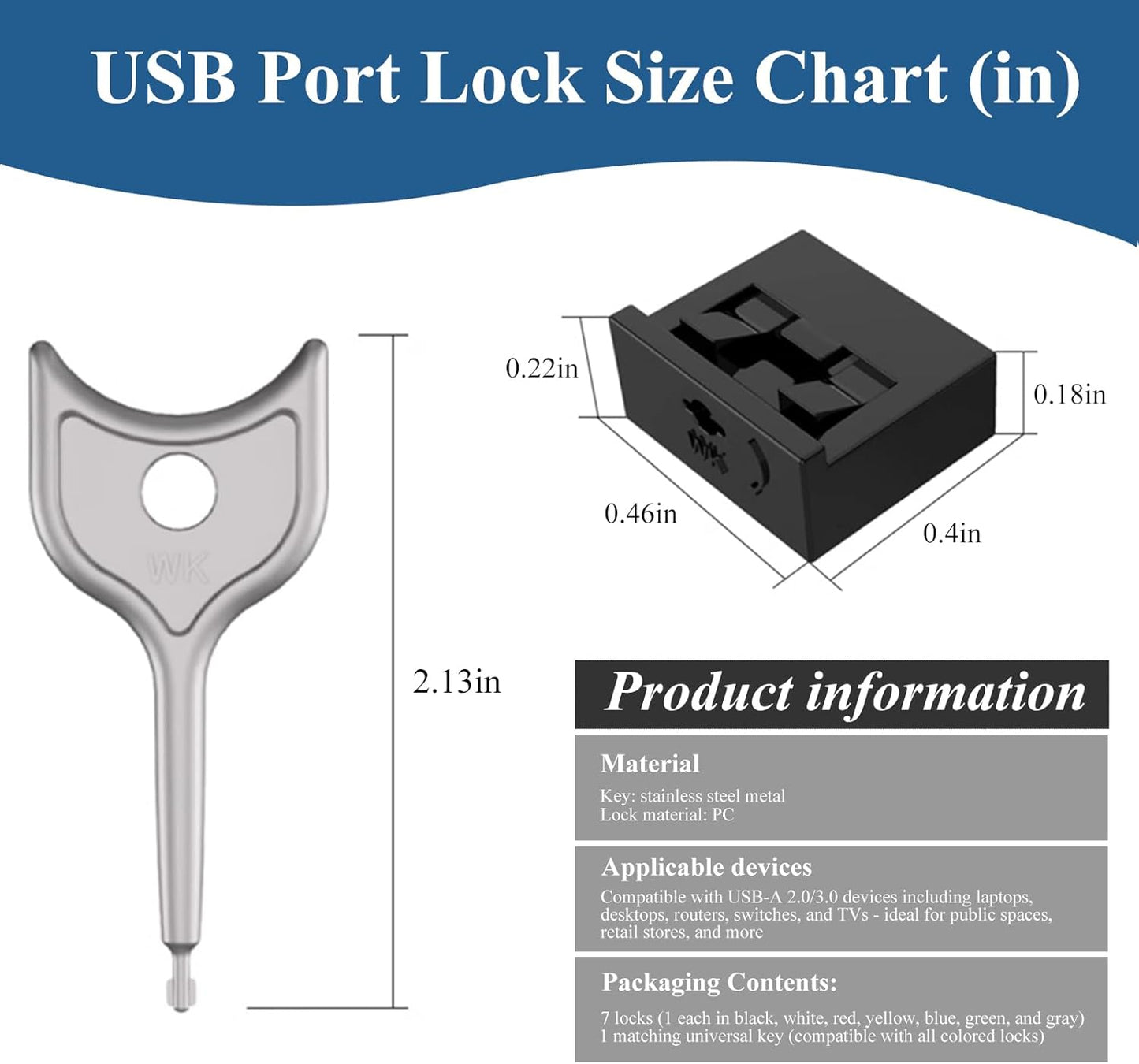 35PCS USB Port Blockers with 3 Locks for PC, Laptop Removable Type-A Data Protection,Dust & Moisture Resistant Shield(Mixed Colors Packs Svailable for Port Sorting)