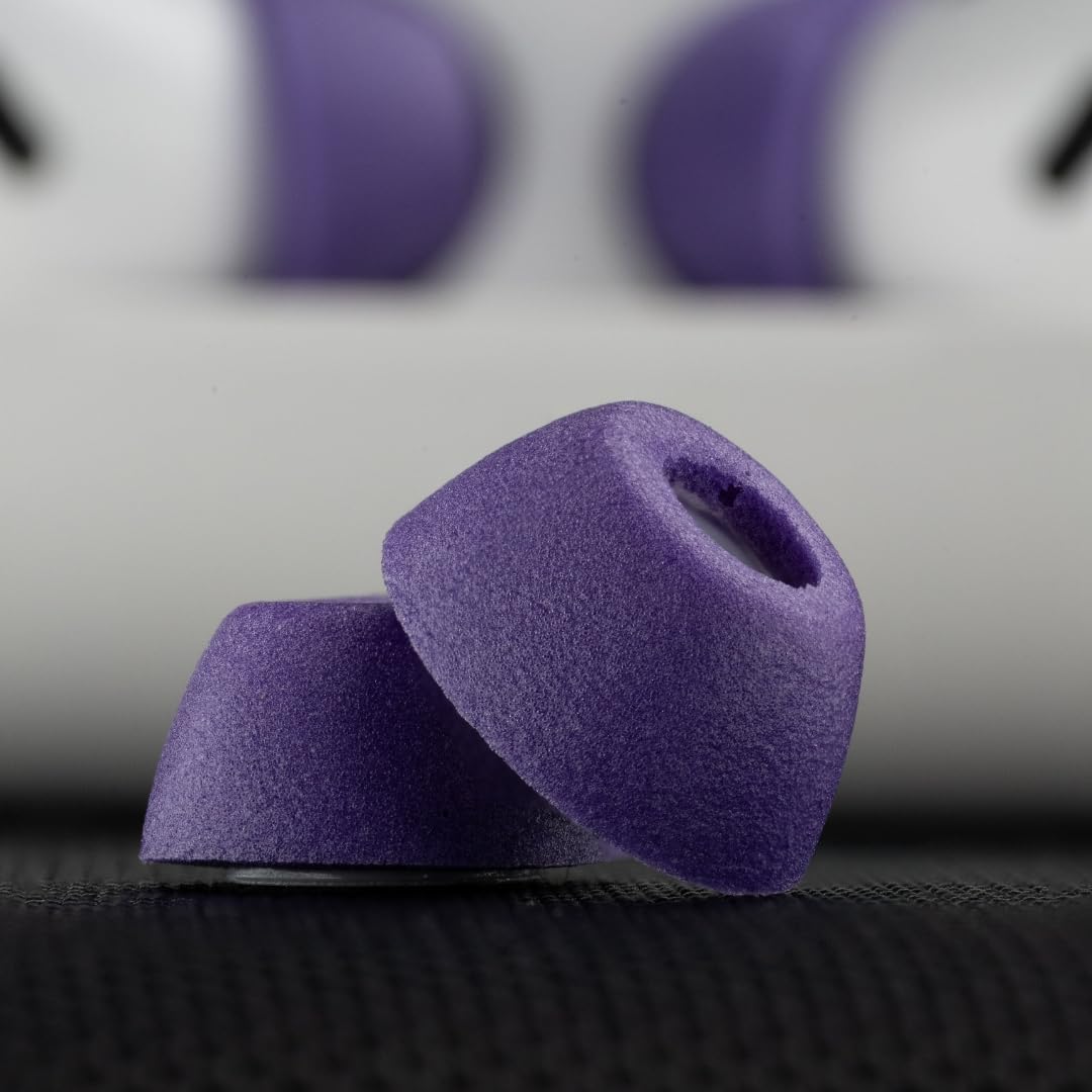 Comply TrueGrip MAX | Premium Memory Foam Replacement Earbud Tips for Apple AirPods Pro 1 & 2 | Long Lasting Comfort, MAX Durability, Secure Fit, Superior Noise Isolation| Purple (Small) (1 Pair)