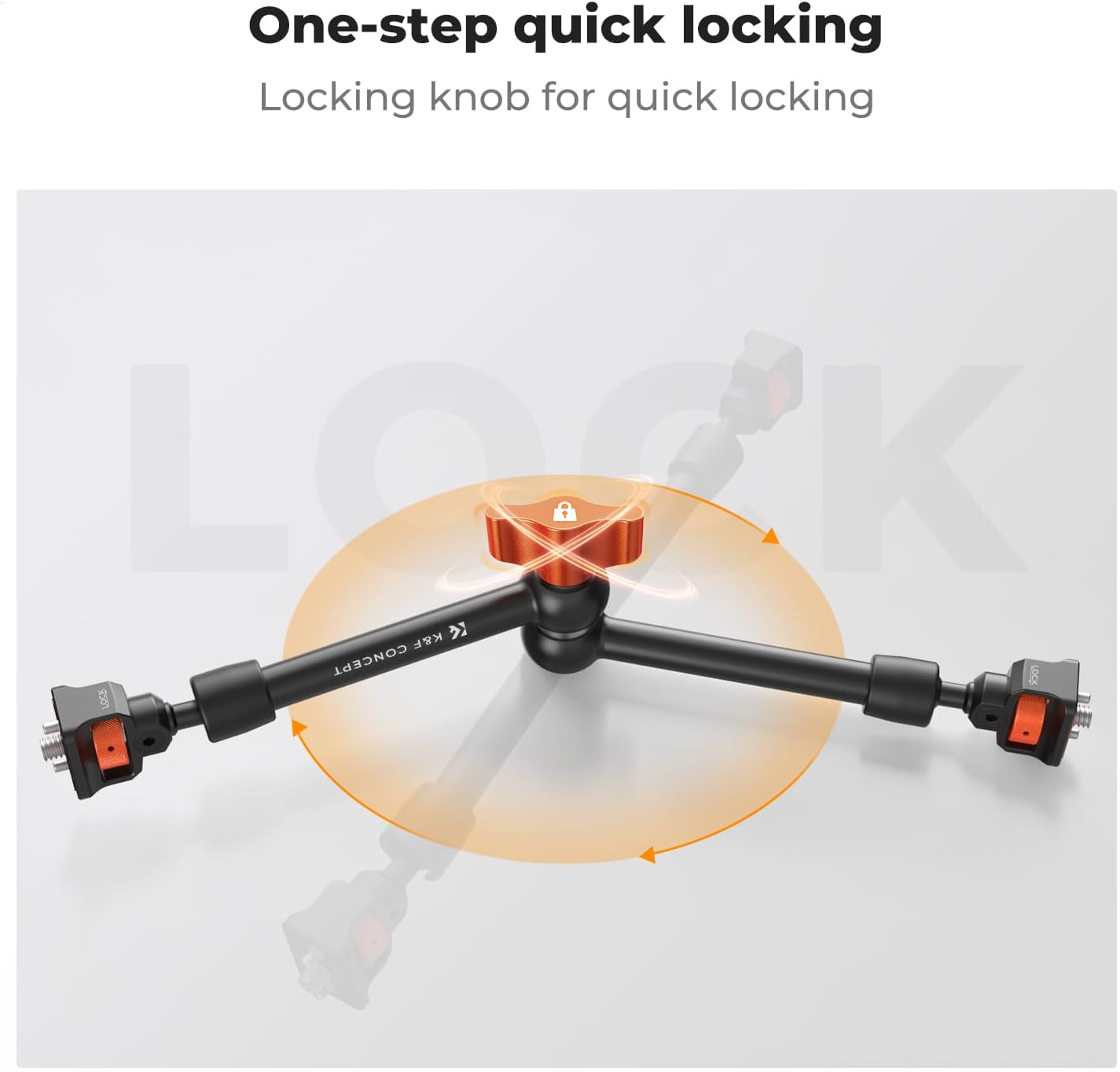 K&F Concept 11" Magic Arm Clamp Kit with 1/4" & 3/8" Thread Screw, Articulating Friction Arm Clamp Camera Mount for Monitor, LED Light, Webcam, Action Camera