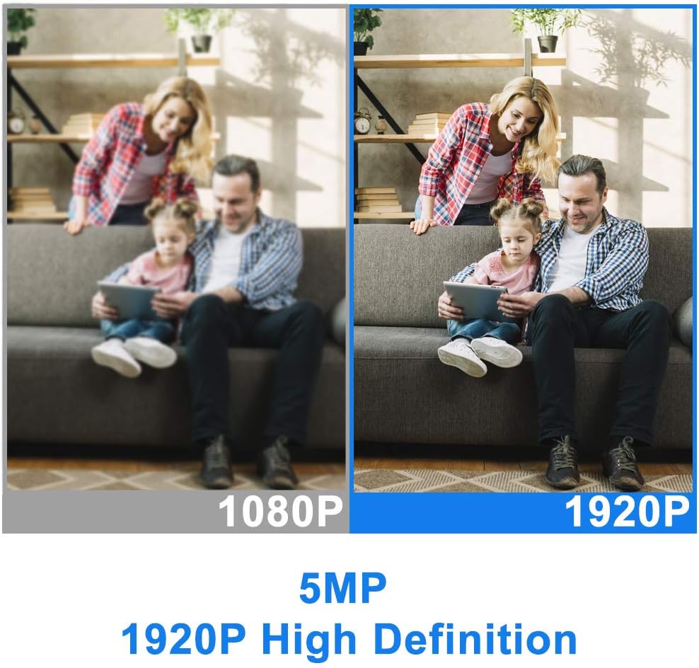 GW Security 8 Channel 4K NVR 5MP PoE Smart AI Security Camera System with 4 x 5MP Bullet Cameras and 1 x 5MP 5X Motorized Zoom Two-Way Audio PTZ Camera, Outdoor Indoor Video & Audio Surveillance