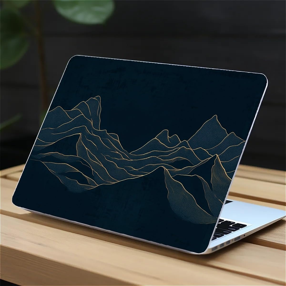 Compatible with MacBook Air 13.3 13.6 Inch Case 2022 2021 2020 2019 Plastic Hard Shell Case Cover,13.6 Air (A2681) M2 2022, Dark Mountains
