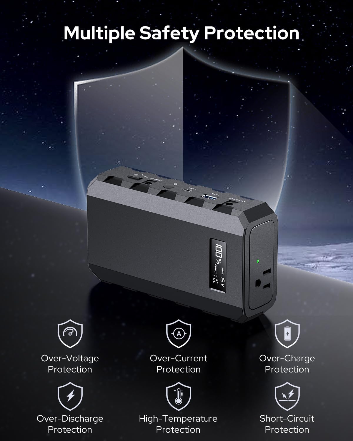 Apowking Power Bank with AC Outlet,65W Portable Laptop Battery Bank Fast Charging,88.8Wh/24000mah Power Station for Outdoor Camping PowerBank Travel Home Power Backup