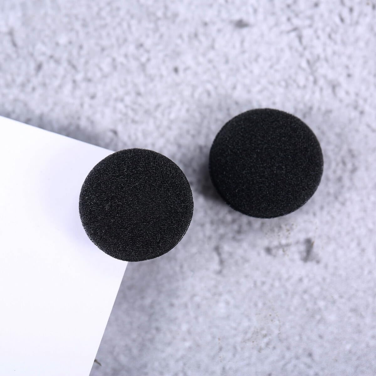 Ear Cushions for Earphone Headphones, Soft Foam 20mm Replacement Covers for Most Standard in-ear Earphone, Earbuds, Headsets, Walkie Talkies (Black) 10 Pack