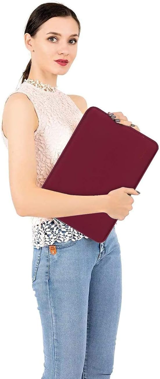 MOSISO Laptop Case 16 inch, 15-15.6 inch Laptop Sleeve Bag Compatible with MacBook Pro 16 inch, HP, Acer, Dell, Lenovo, ASUS Notebook, Neoprene Computer Sleeve Bag with Small Case, Red