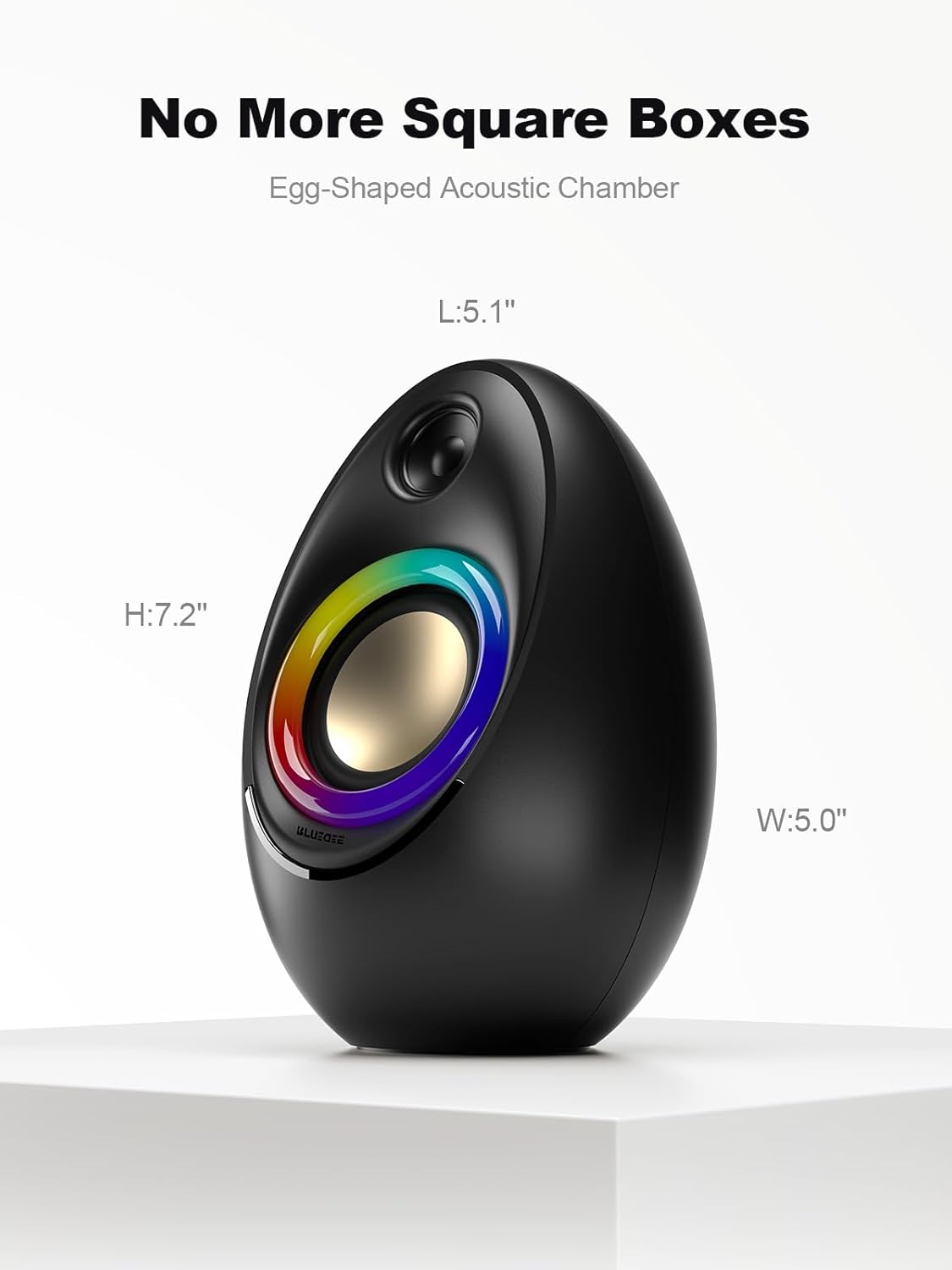 Bluedee Computer Speakers for Desktop PC, Bluetooth 5.4 Desktop Speakers with 2 Speaker Units, Dynamic RGB Light USB Speaker, USB/Type-C Powered Plug & Play PC Speakers for Desktop, Laptops, Tablet