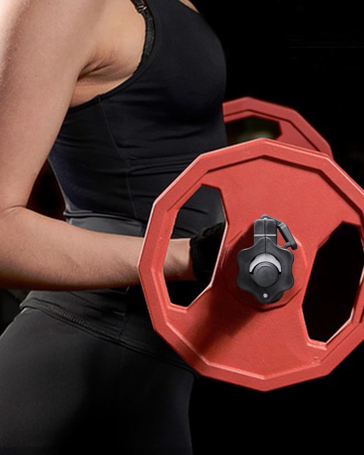 Adjustable Barbell Clips (2-Pack), Fits 0.98-1.1" Olympic & Standard Bars, Secure Locking Collars for Weight Lifting Strength Training