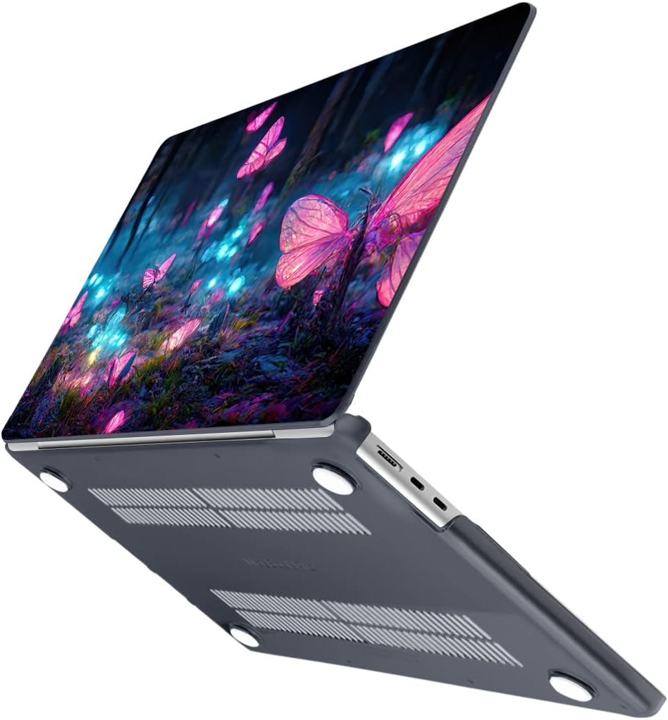 MEEgoodo Case for MacBook Air M4/M3/M2 13.6 inch 2025 2024 2022, Fit Model A3240 A3113 A2681, Compatible with MacBook Air 13 inch, Laptop Hard Shell Case with Keyboard Cover, Fantasy Forest
