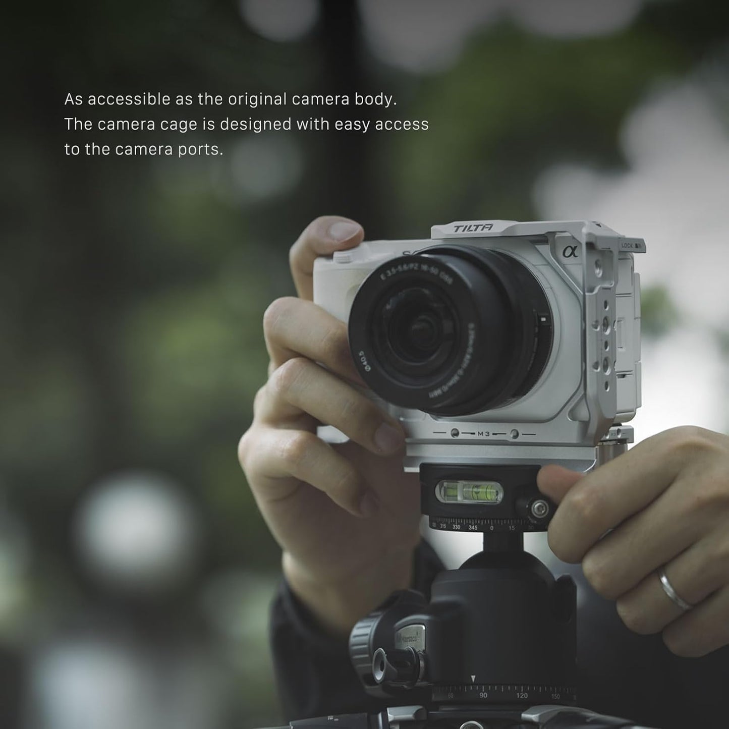 Tilta Half Camera Cage for ZV-E1 | Cold Shoe, NATO Rail, M3 and 1/4""-20 Threads Mounts | Silver