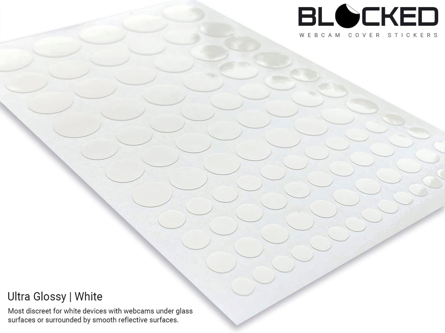 BLOCKED Stackable Webcam/Camera Vinyl Covers | 456 Low-Tack Restickable Webcam Stickers | Multi Finishes, Colors, & Sizes | 6-Pack Variety