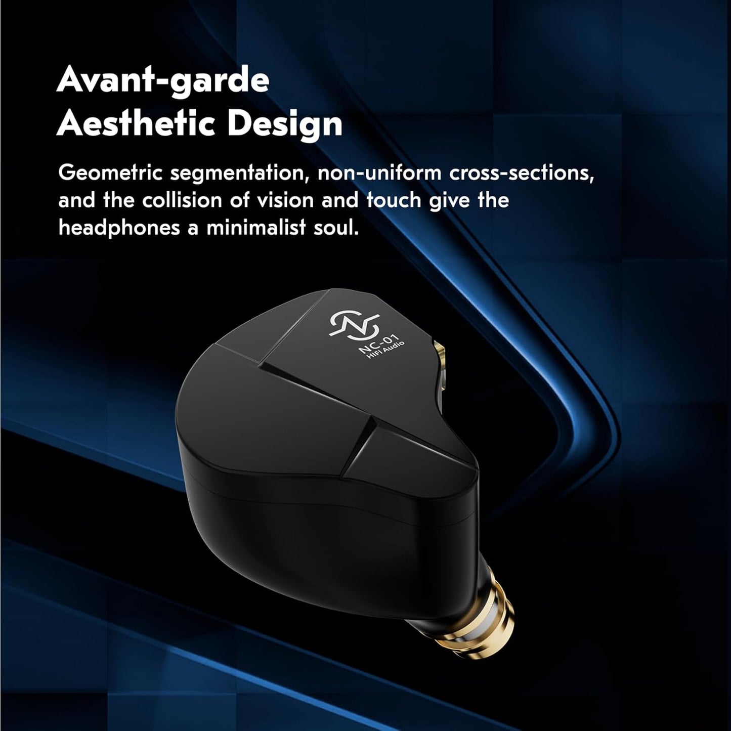 CCZ NC01 Gospel Gaming Earbuds, Stereo Sound in Ear Monitor Headphone Wired, Customized Dual Magnetic DD IEMS Earphone with Detachable Tangle-Free Cable PC Cavity for Computer(without mic,Clear Black)