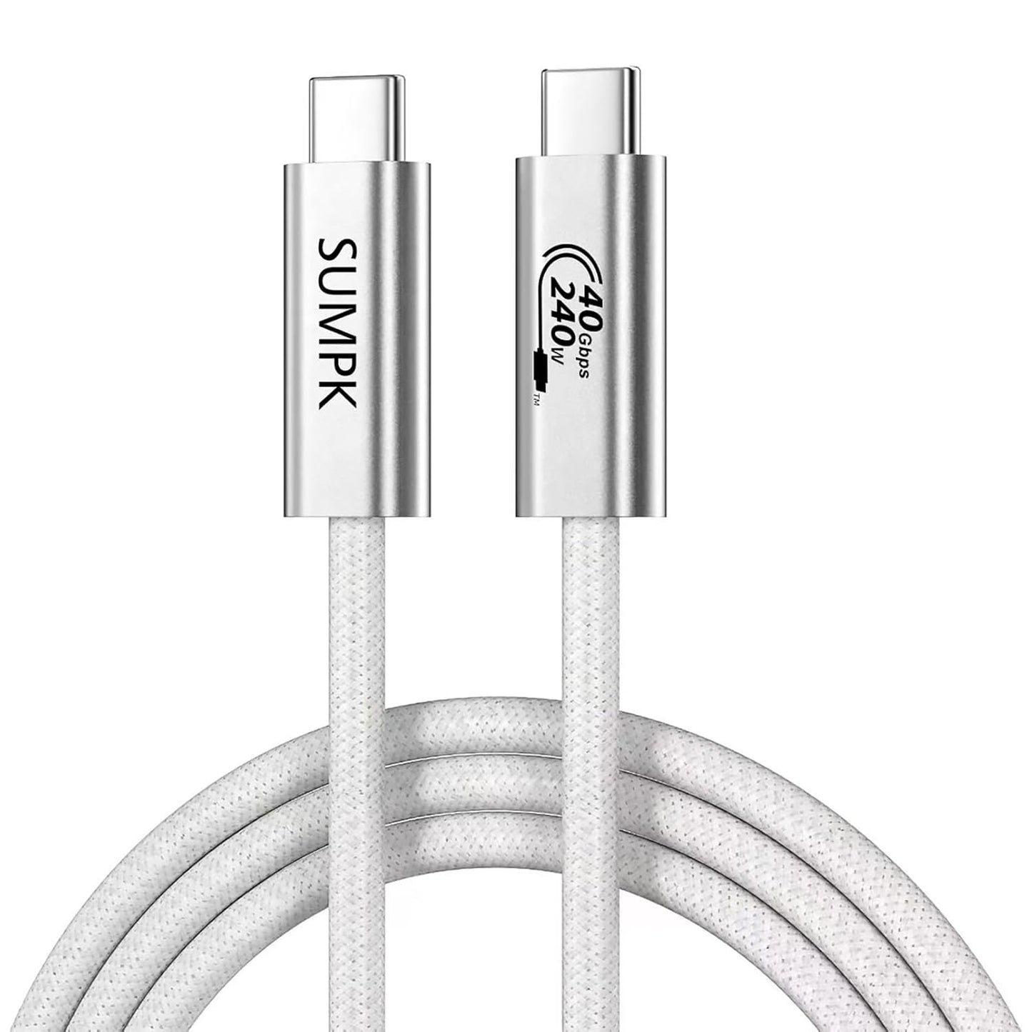 240W USB C Cable 6.6FT 2 Packs, USB4 Cable with 40Gbps High Speed Data Transfer, Single 8K/Dual 4k Display Compatible for Thunderbolt 4/3 Monitor/Hub/Docking Stations, iPhone 16/16 Pro