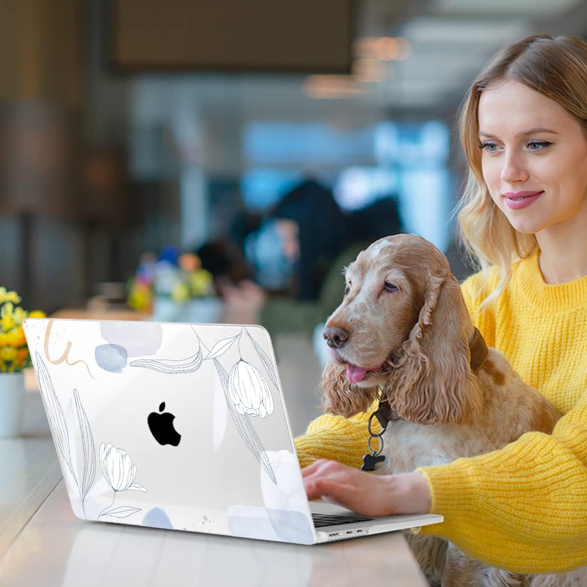 MEEgoodo Case for MacBook Air M4/M3/M2 13.6 inch 2025 2024 2022, Fit Model A3240 A3113 A2681, Compatible with MacBook Air 13 inch, Laptop Hard Shell Case with Keyboard Cover, Floral 33