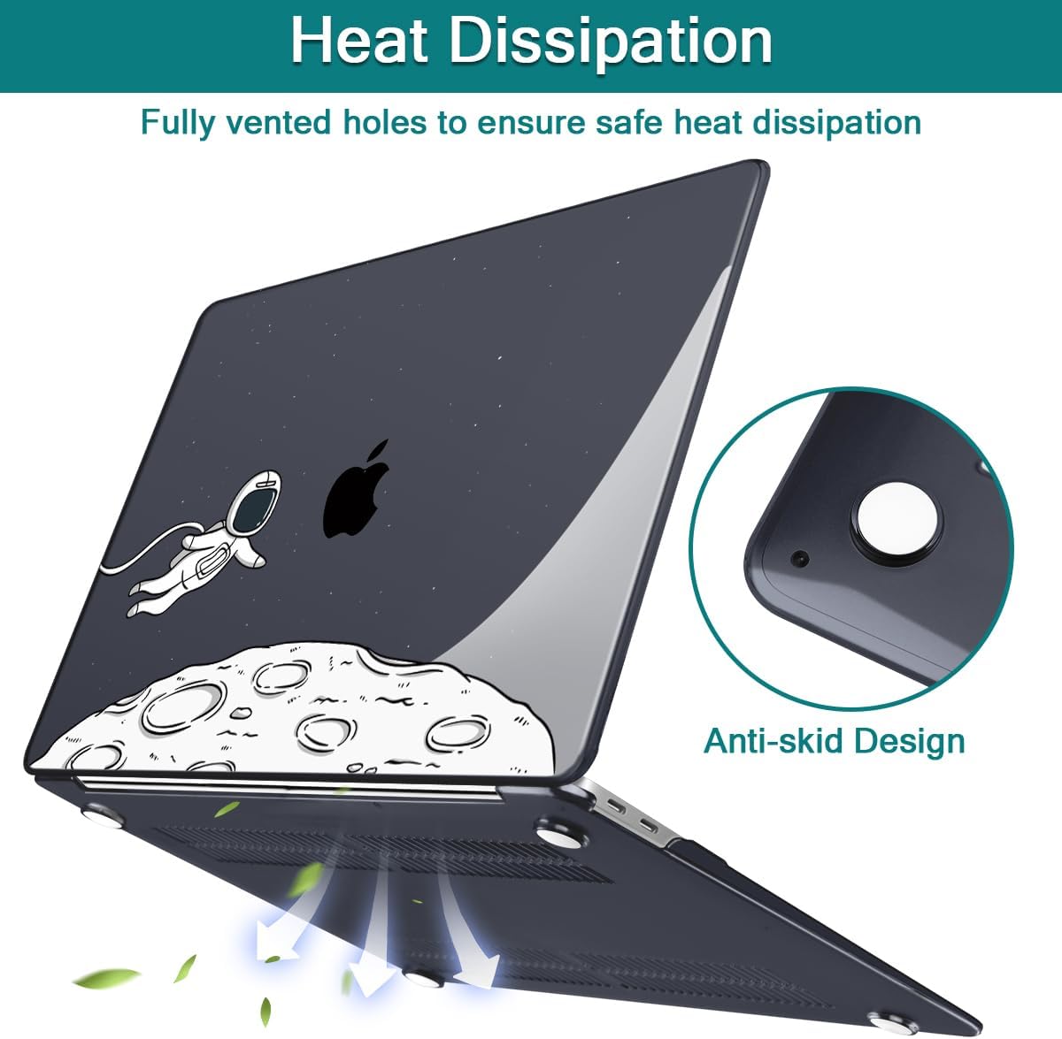 Teryeefi Compatible with MacBook Pro 13 inch Case M2 M1 2024, 2023, 2022-2016(A2251 A2289 A2159 A1989 A1708 A1706 with Touch Bar, Plastic Hard Shell Cover for 13" MacBook Pro, Floating Astronaut