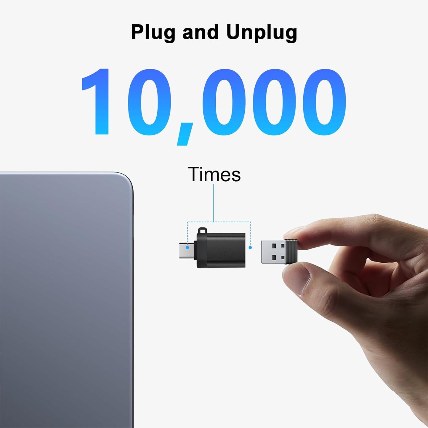 BORLTER CLAMP OTG Micro/USB-C Adapter 2Pack, USB C to USB Adapter 3.0, Micro USB Adapter Perfect for Google, MacBook,Samsung Galaxy, iPad and More.