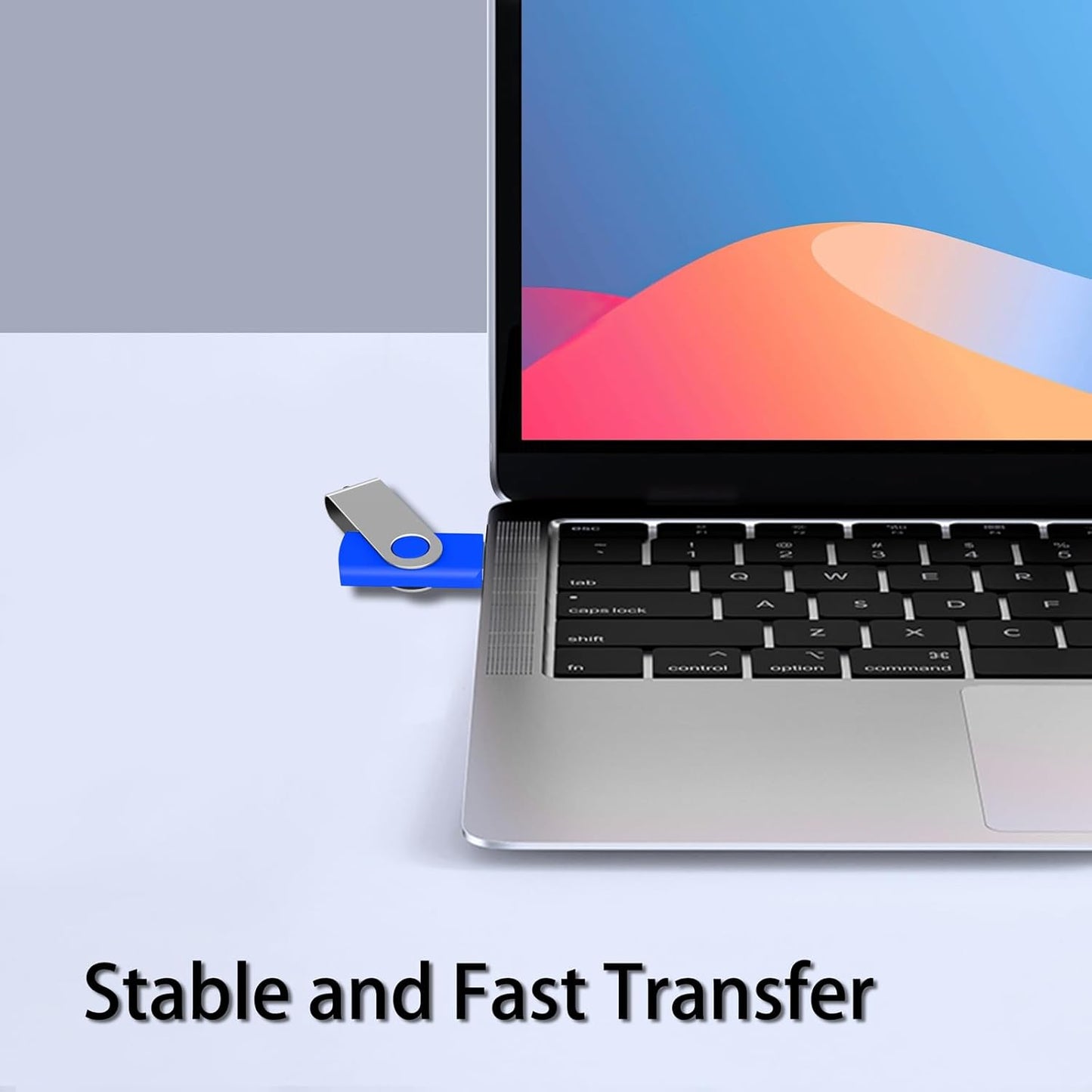 20PCS 4GB Bulk Flash Drives EASTBULL USB 2.0 Metal 4GB Flash Drive Bulk Thumb Drive Pack Swivel USB Drives Pack (Blue 20Pack)