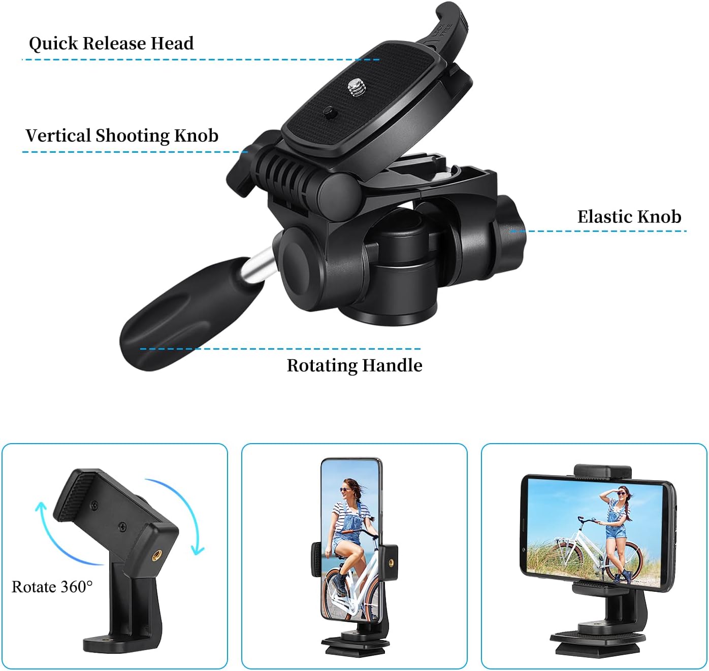 JOILCAN Tripod Camera Tripods, 74" Tripod for Camera Cell Phone Video Recording, Heavy Duty Tall Camera Tripod Stand, Professional Travel DSLR Tripods Compatible with Canon iPhone, Max Load 15 LB