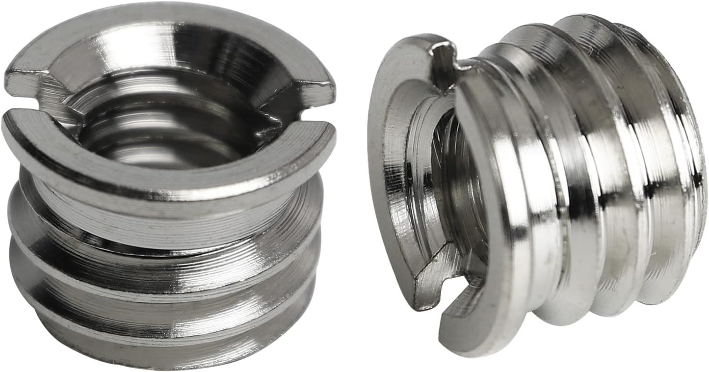 1/4"-20 Female to 3/8"-16 Male Tripod Thread Adapter LUORNG 10PCS Standard Screw Adapter Reducer Bushing Converter for DSLR Camera Camcorder Monopod Stand, 3/8 to 1/4 Tripod