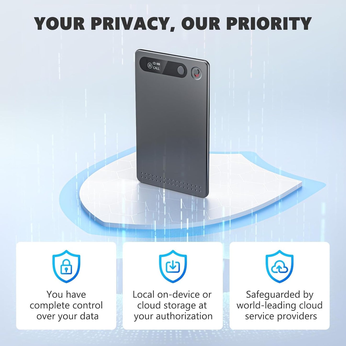 AI Voice Recorder, Voice Recorder AI Technology for Transcription & Summarization with Magnetic Housing, App Control,112 Languages, 64GB Memory, Audio Recorder for Lectures, Meetings