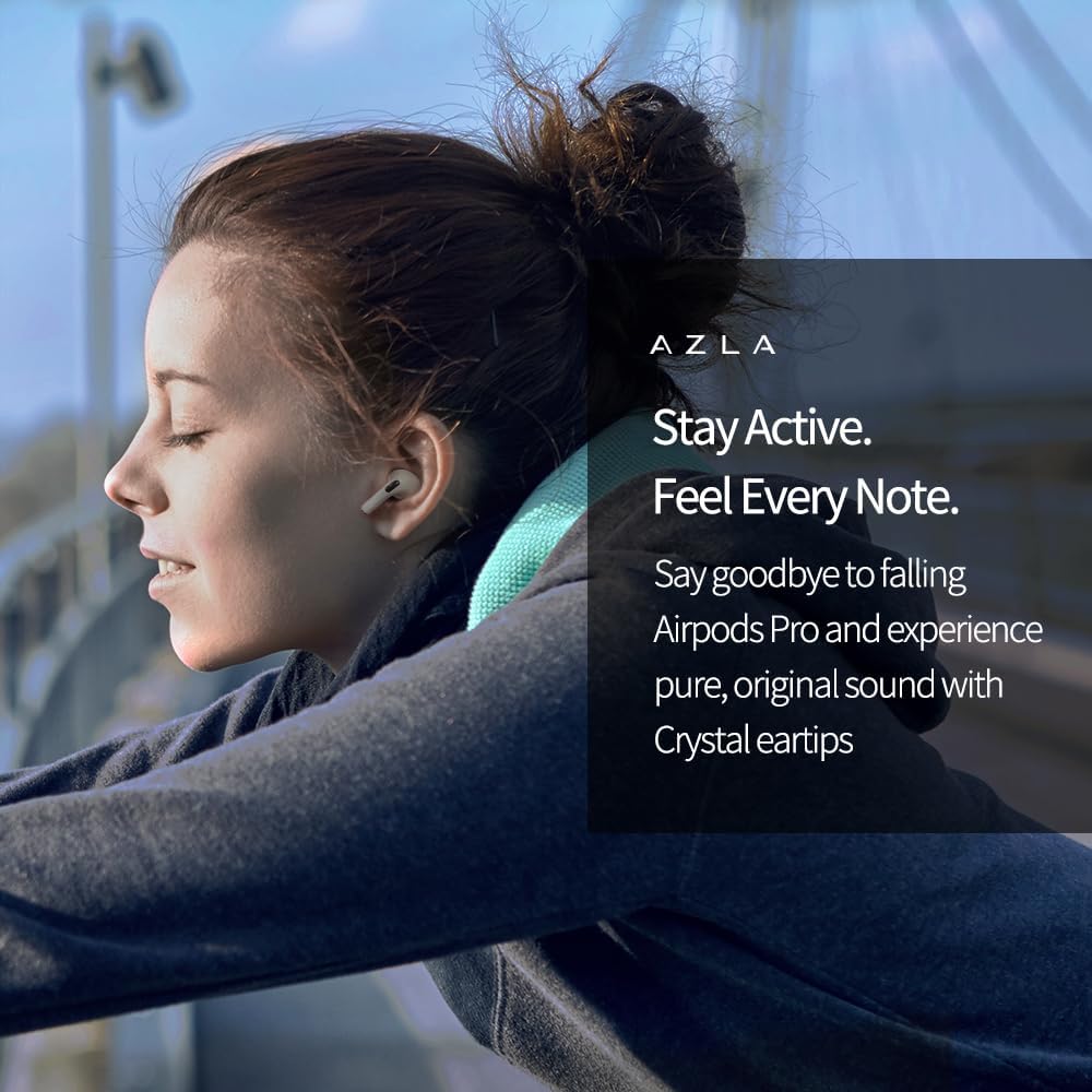 AZLA Crystal for Airpods Pro 1st & 2nd Gen (ML) β Airpod Pro Ear Tip Replacement β Airpod Pro Tips with Premium Silicone